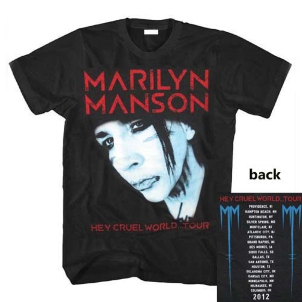 Marilyn Manson Hey Cruel World 2012 Tour T-shirt